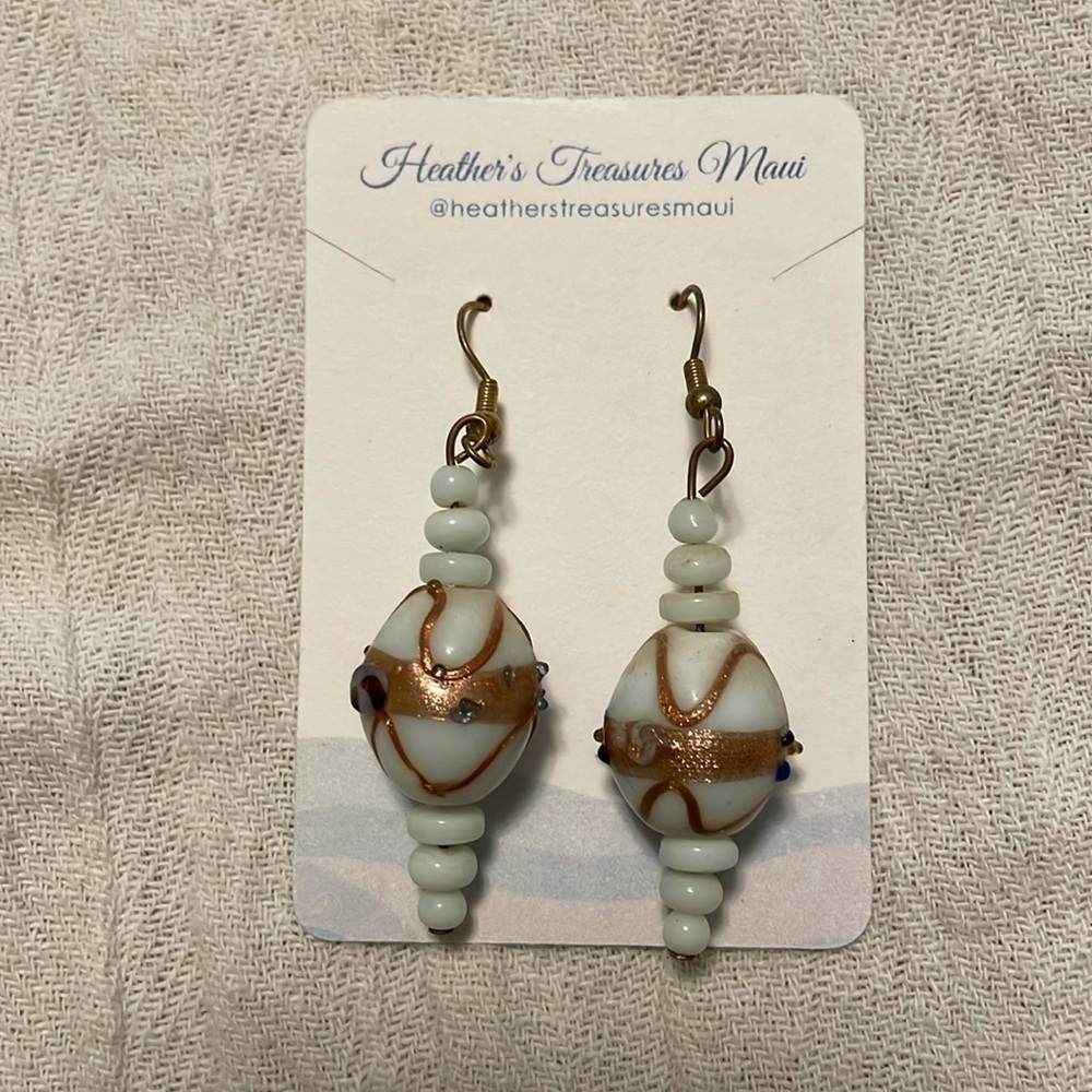 Glass beaded earrings